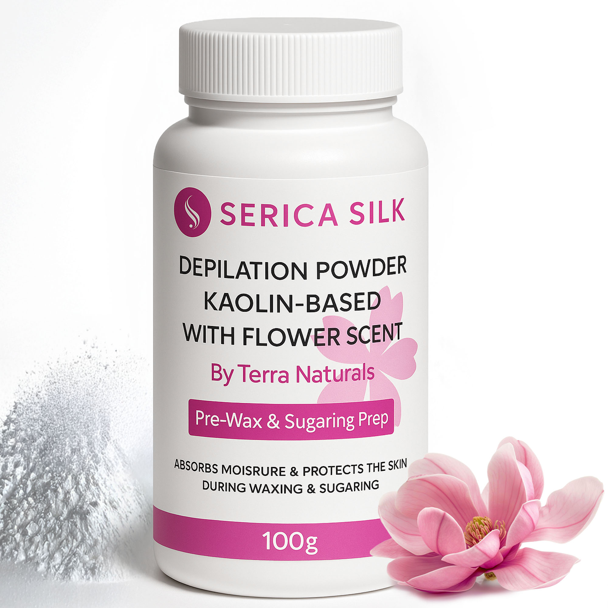 Serica SILK Professional Microtalc WITH FLOWER SKENT 100g - Image 5
