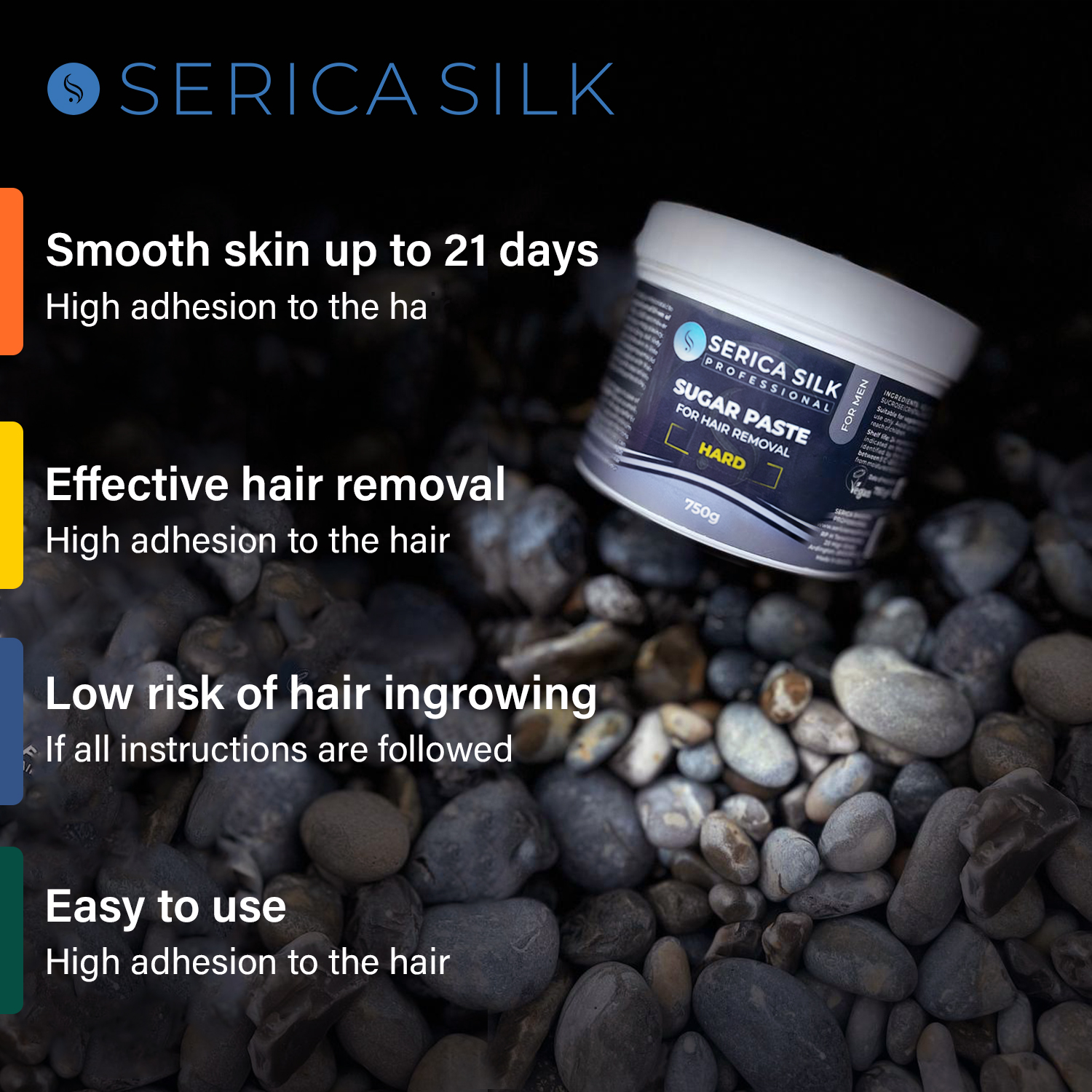 Professional Sugar Paste for Men for Depilation Hard 750g Serica Silk - Image 4