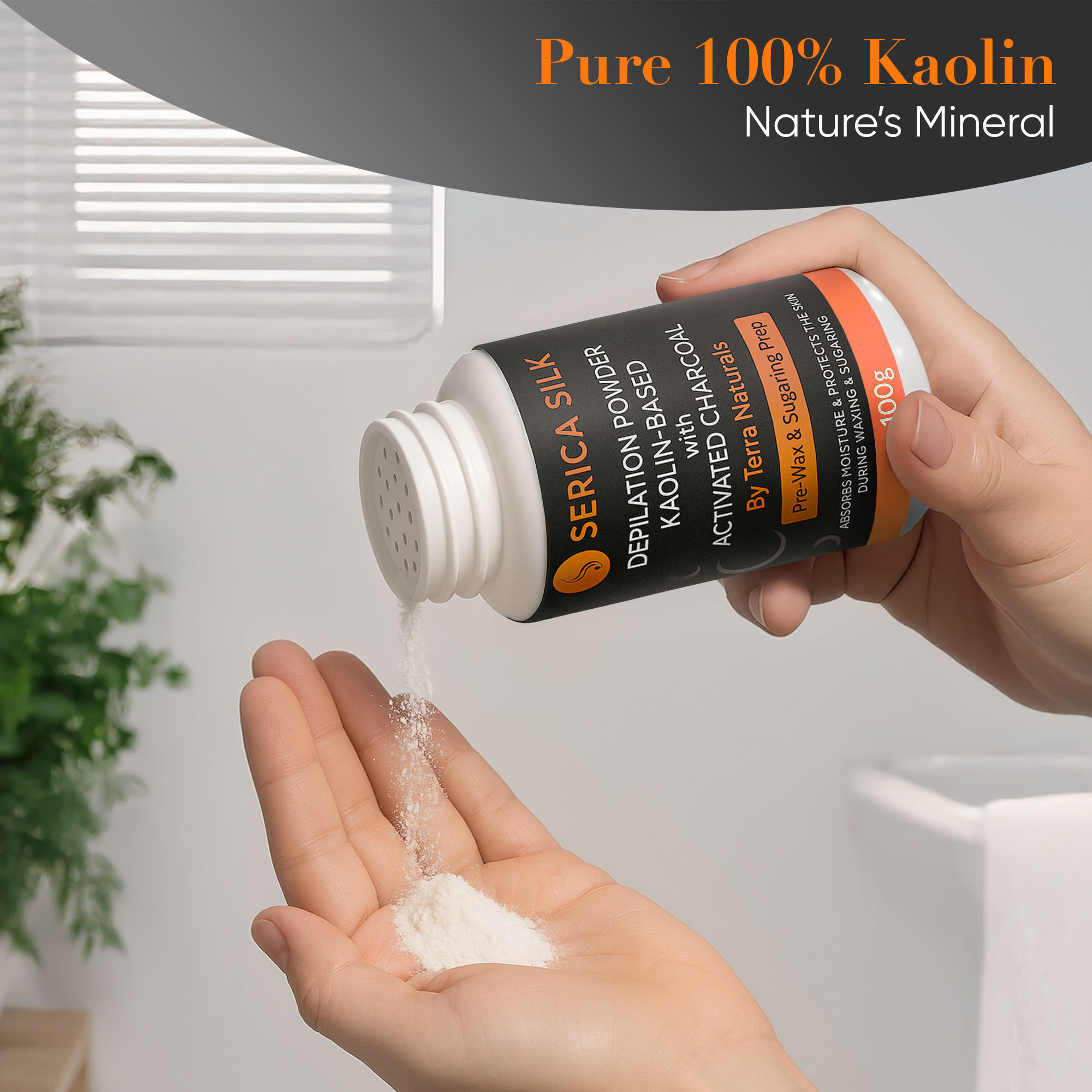 Serica Silk Kaolin Charcoal Powder 100g - Image 5